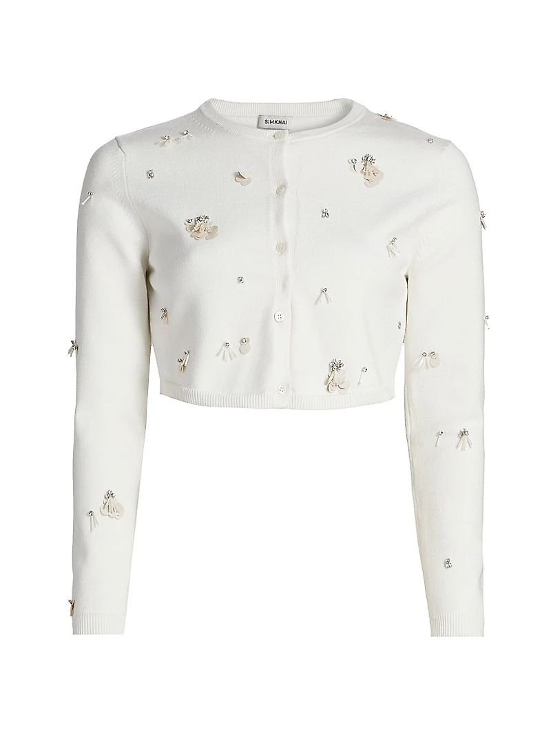 Zadie Sequined Crop Cardigan