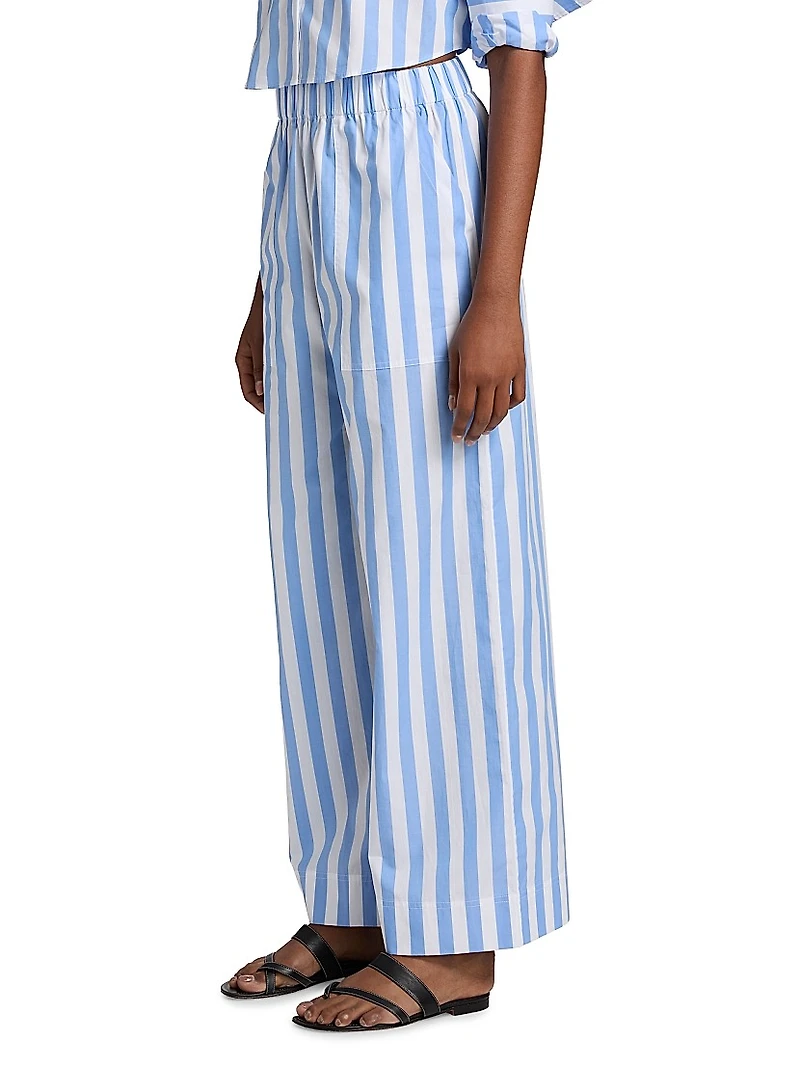 Arden Striped Cotton Pants