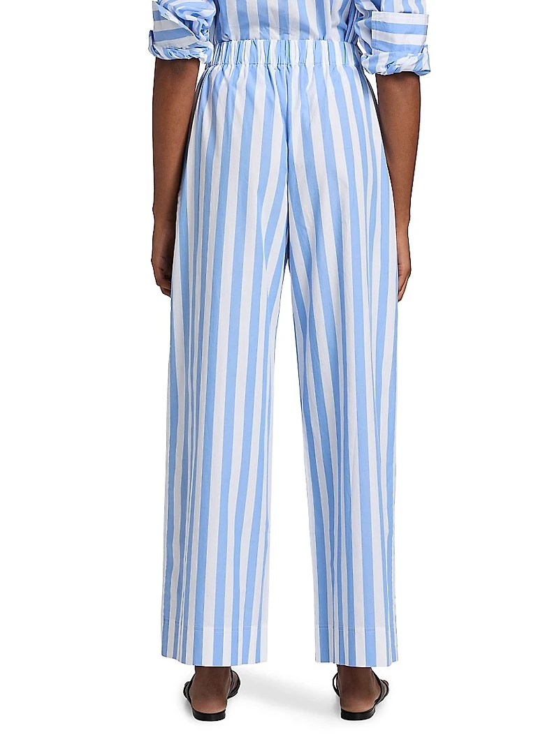 Arden Striped Cotton Pants