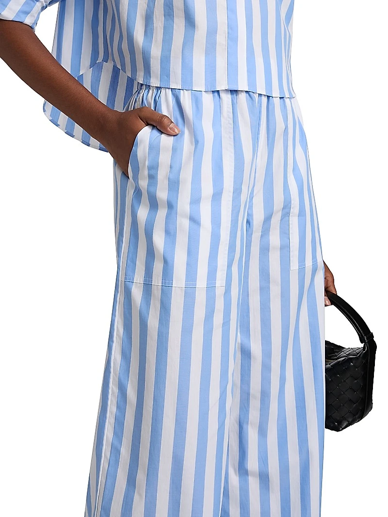 Arden Striped Cotton Pants