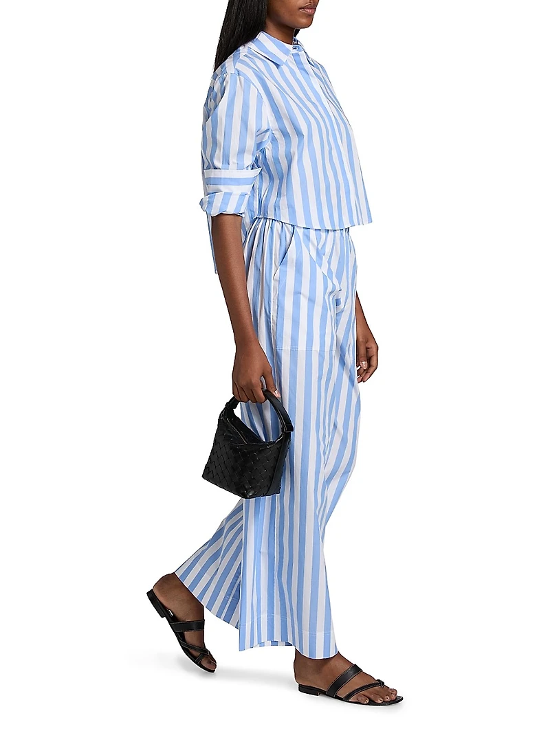 Arden Striped Cotton Pants