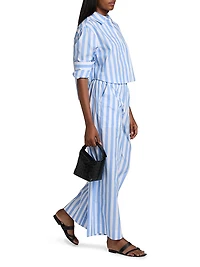 Arden Striped Cotton Pants