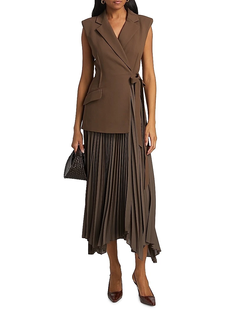 Helena Pieced Tailored Maxi Dress
