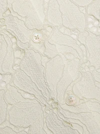 Marjorie Floral Lace Crop Camp Shirt