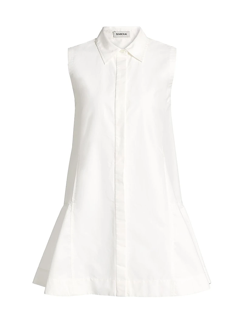 Maggy Stretch-Cotton Poplin Fit & Flare Minidress