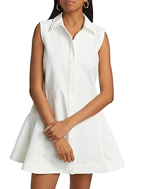 Maggy Stretch-Cotton Poplin Fit & Flare Minidress