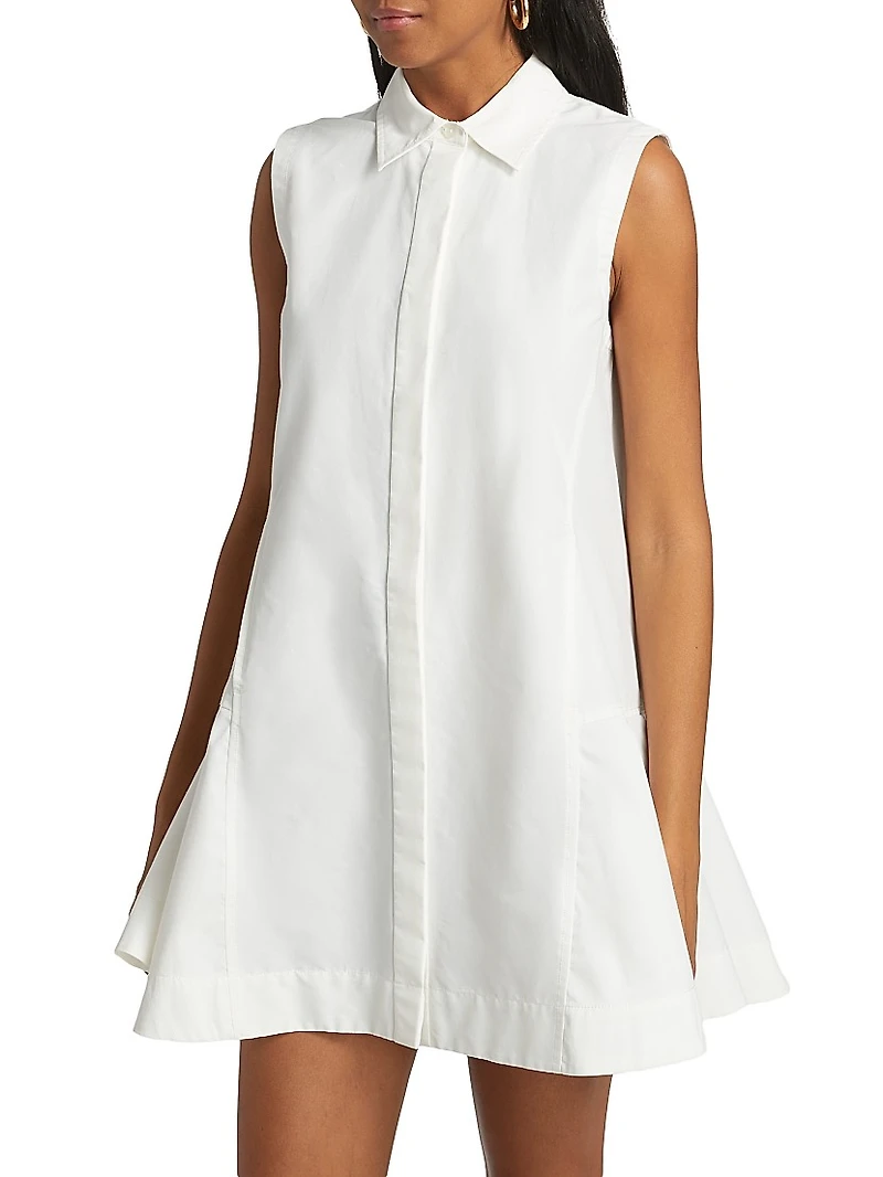 Maggy Stretch-Cotton Poplin Fit & Flare Minidress