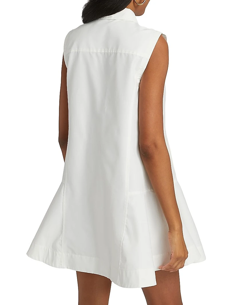 Maggy Stretch-Cotton Poplin Fit & Flare Minidress