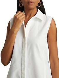 Maggy Stretch-Cotton Poplin Fit & Flare Minidress