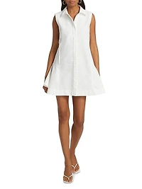 Maggy Stretch-Cotton Poplin Fit & Flare Minidress