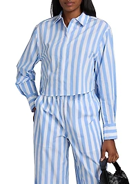 Renata Striped Cropped Shirt