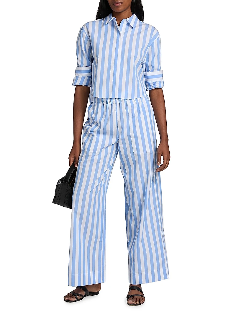 Renata Striped Cropped Shirt