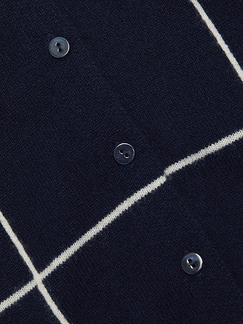 Rozzi Windowpane Cashmere Vest