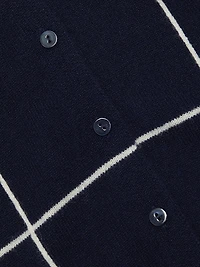 Rozzi Windowpane Cashmere Vest