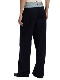 Ophelia Double-Waistband Combo Pants