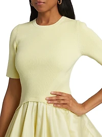Kenny Bubble-Hem Minidress