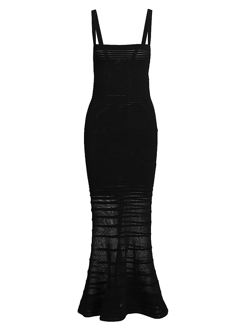 Vallarie Knit Trumpet-Hem Dress