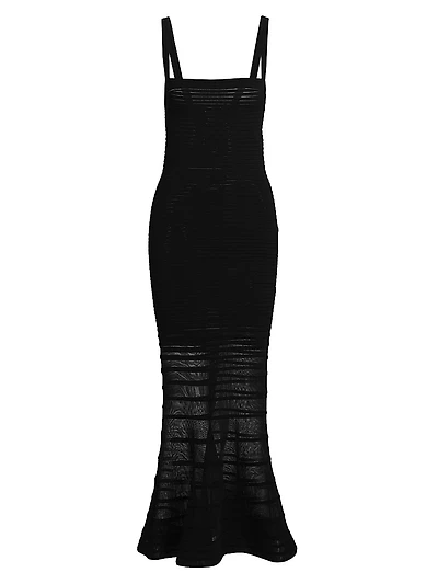 Vallarie Knit Trumpet-Hem Dress
