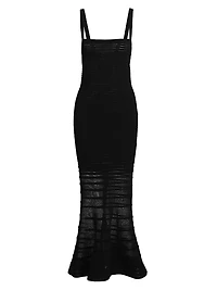 Vallarie Knit Trumpet-Hem Dress