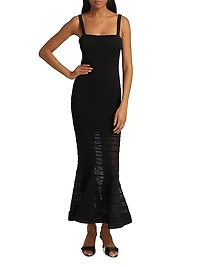 Vallarie Knit Trumpet-Hem Dress