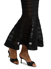 Vallarie Knit Trumpet-Hem Dress