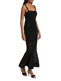 Vallarie Knit Trumpet-Hem Dress