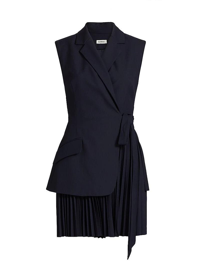 Eman Pieced Tailored Minidress