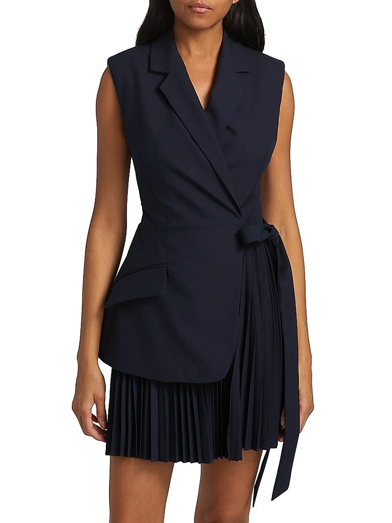 Eman Pieced Tailored Minidress