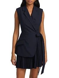 Eman Pieced Tailored Minidress