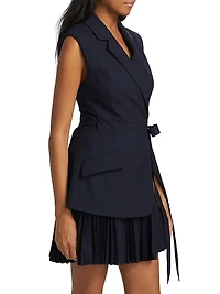 Eman Pieced Tailored Minidress