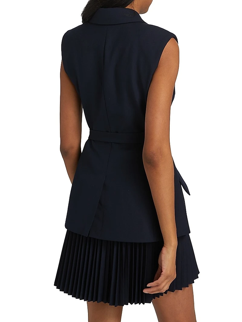 Eman Pieced Tailored Minidress