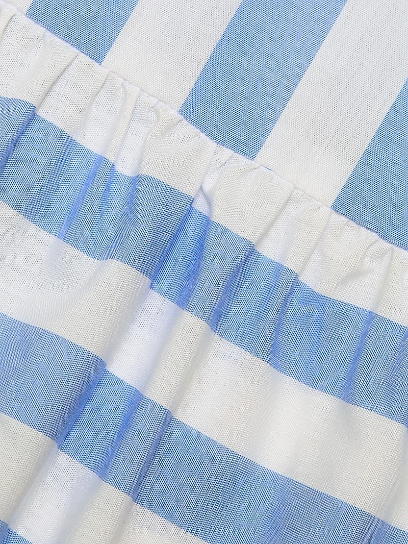 Cris Striped Short-Sleeve Shirtdress
