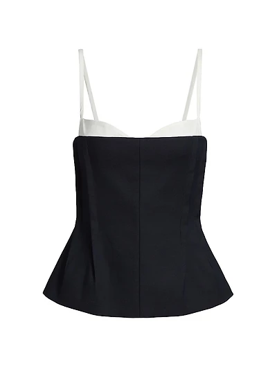 Charlee Two-Tone Bustier Top