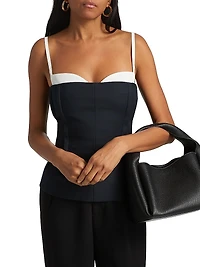 Charlee Two-Tone Bustier Top