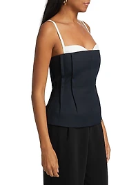 Charlee Two-Tone Bustier Top