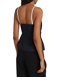 Charlee Two-Tone Bustier Top
