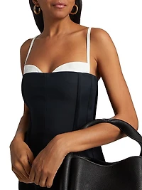 Charlee Two-Tone Bustier Top