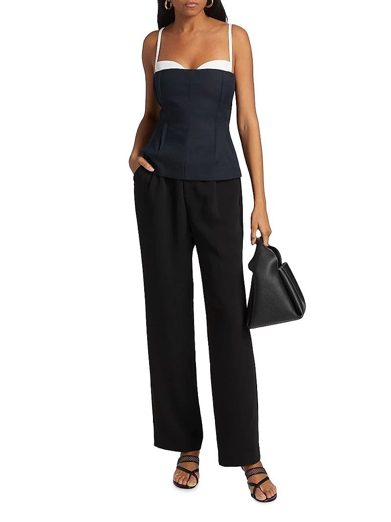 Charlee Two-Tone Bustier Top