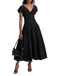 Nina Pleated Midi-Dress