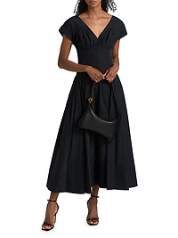 Nina Pleated Midi-Dress