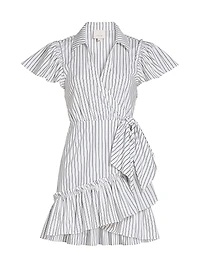 Lila Striped Tie-Waist Minidress