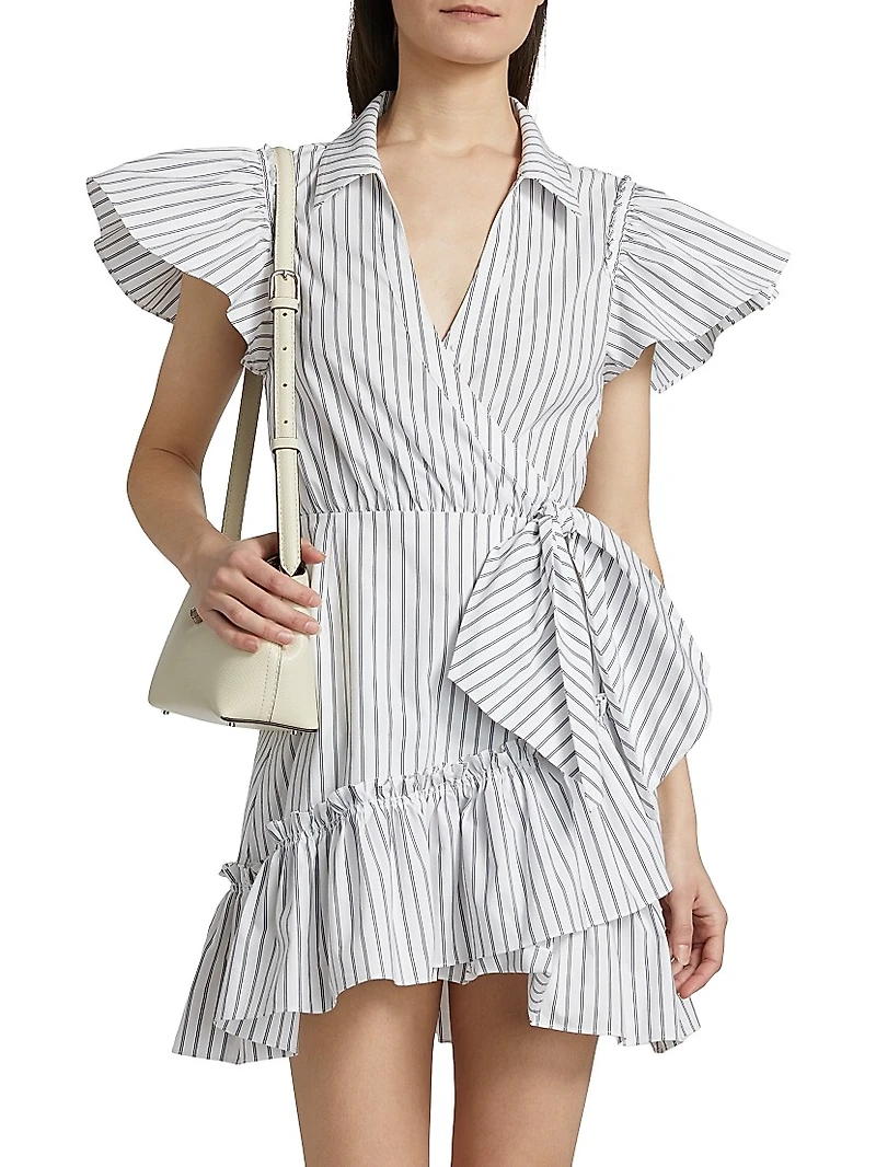 Lila Striped Tie-Waist Minidress