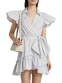 Lila Striped Tie-Waist Minidress