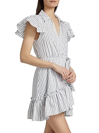 Lila Striped Tie-Waist Minidress