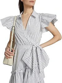 Lila Striped Tie-Waist Minidress