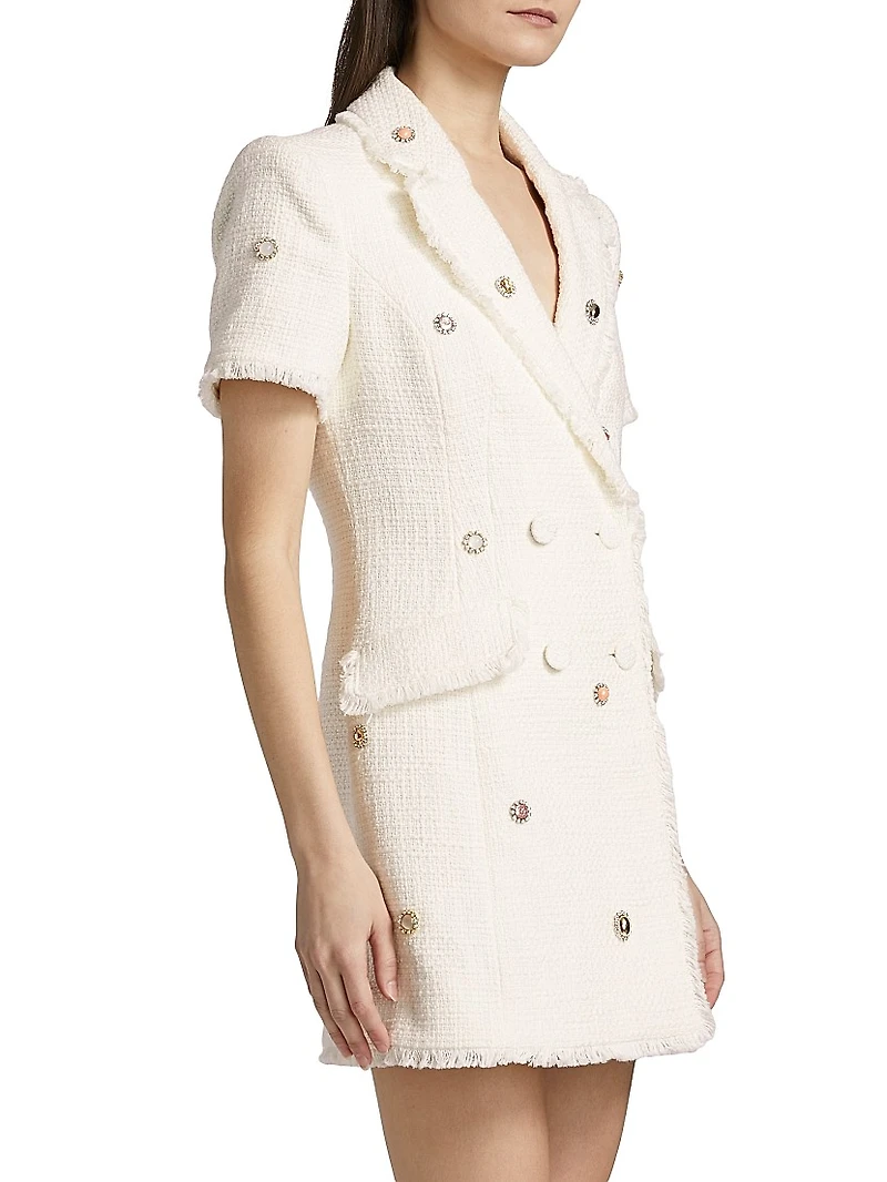Joel Embellished Tweed Minidress
