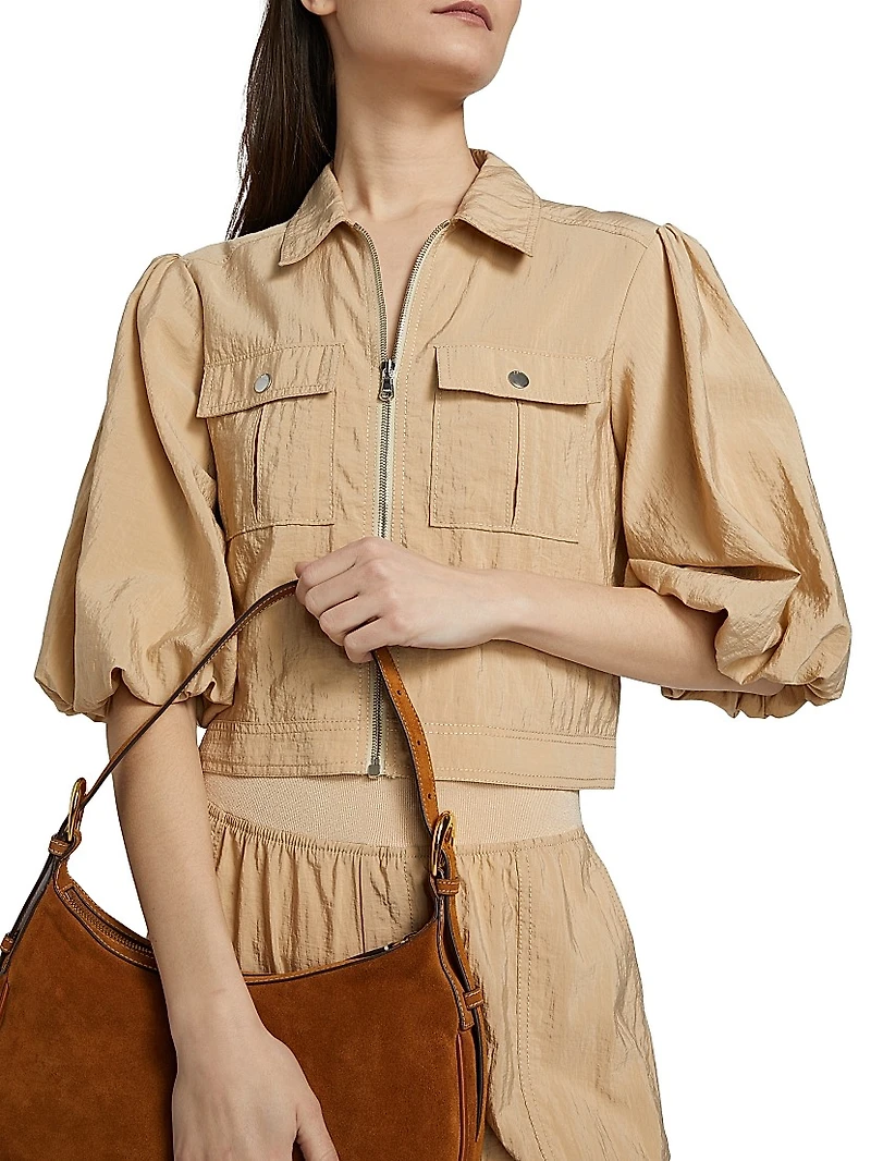 Ottie Nylon Crop Jacket