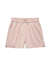Emma Striped Cotton Poplin Shorts