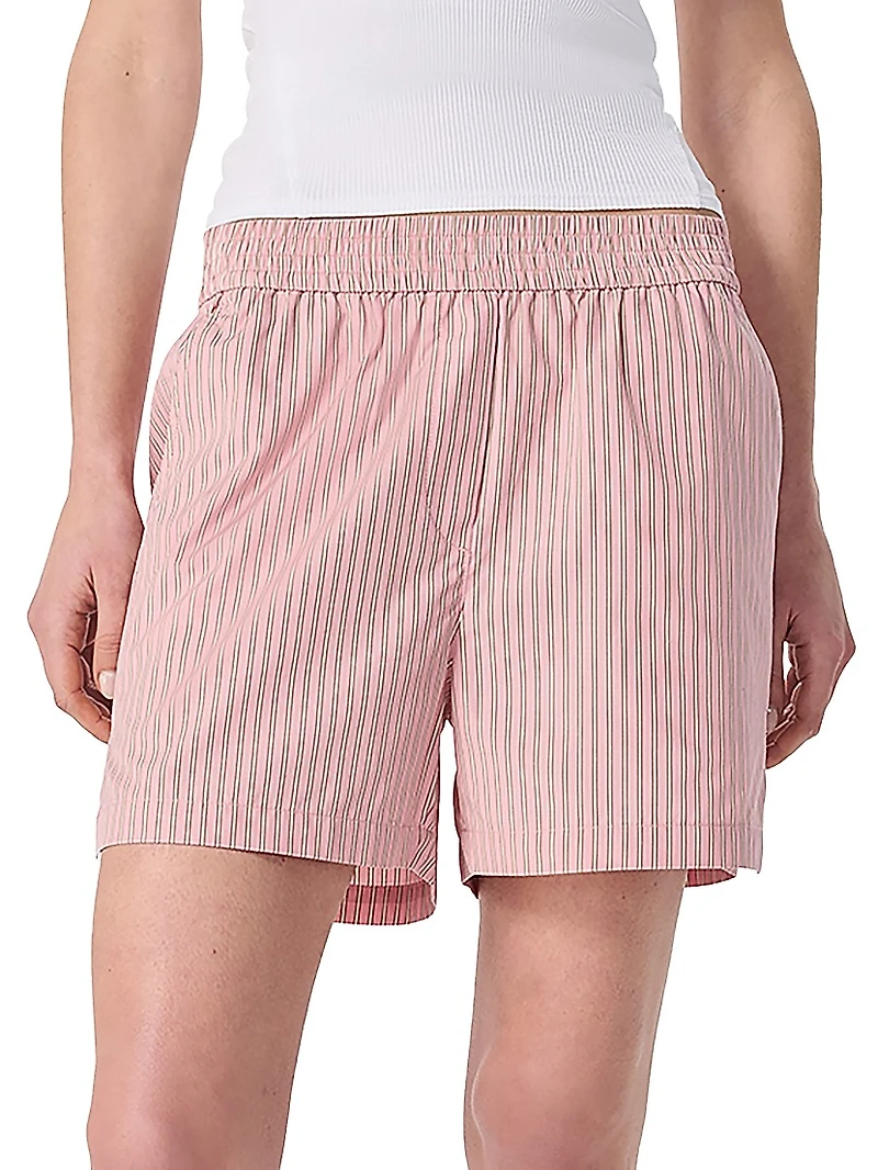 Emma Striped Cotton Poplin Shorts