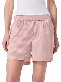 Emma Striped Cotton Poplin Shorts